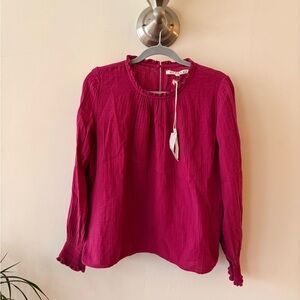 NWT XiRENA Fuchsia Long Sleeve Blouse